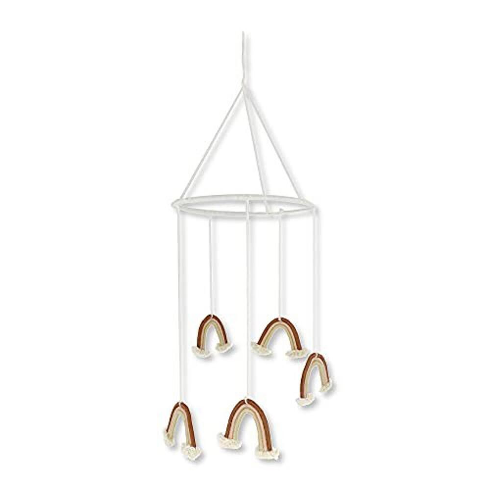 Macrame Rainbow Nursery Mobile for Baby's Room Decoration